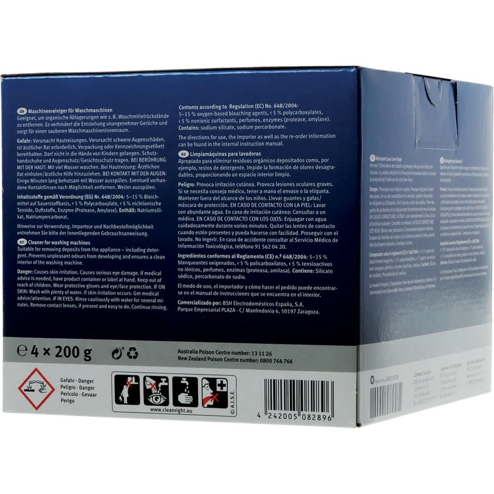 Gaggenau Reinigingsmiddel Wasmachine 00311928 (4x200g)