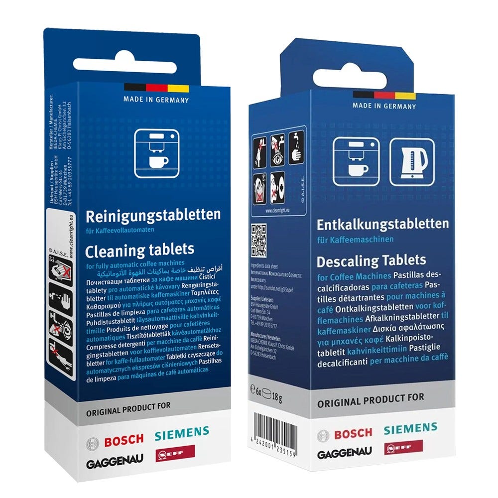 Siemens Onderhoudsset Koffiemachine Ontkalkingstabletten + Reinigingstabletten