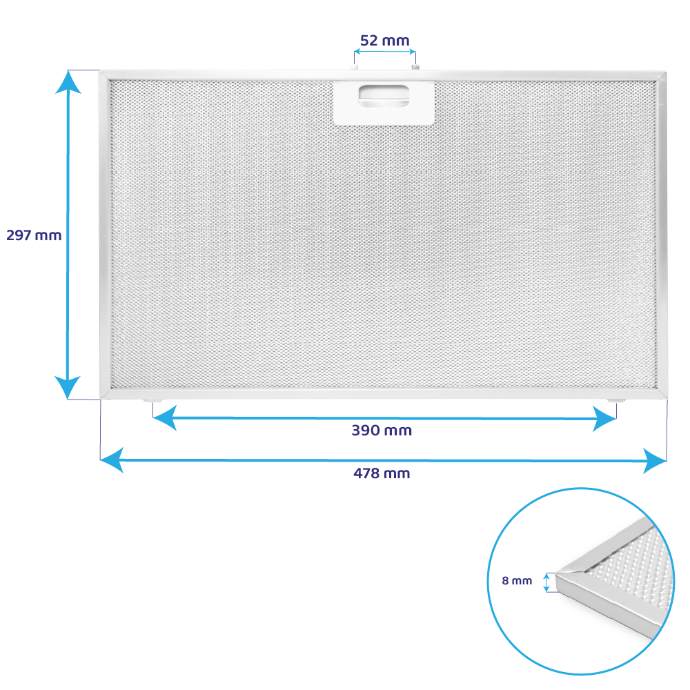 Airlux Metaalfilter 478x297mm Z08087556