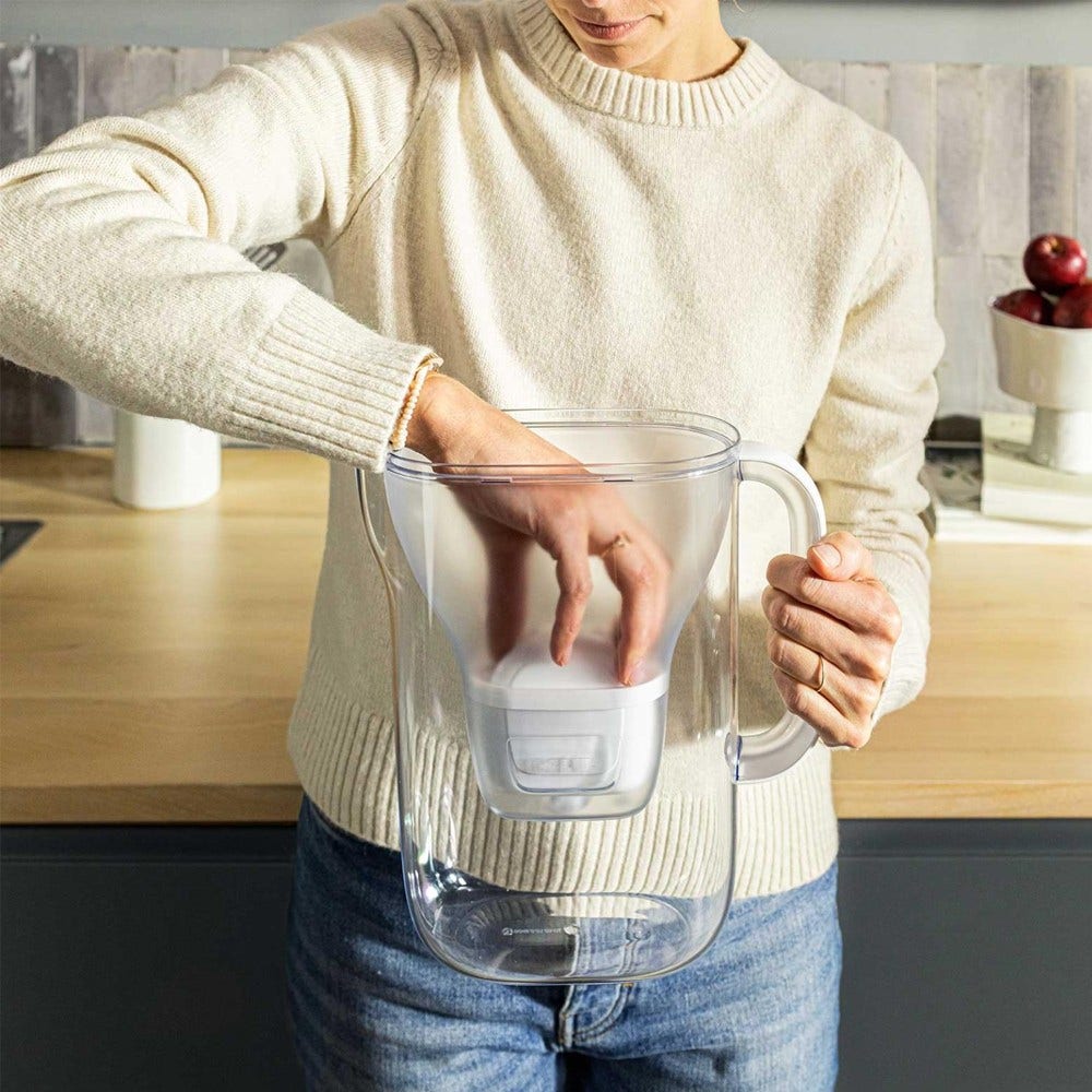 BRITA Style Essential Waterfilterkan 2.4L Steenblauw + BRITA MAXTRA PRO Waterfilter 1057790