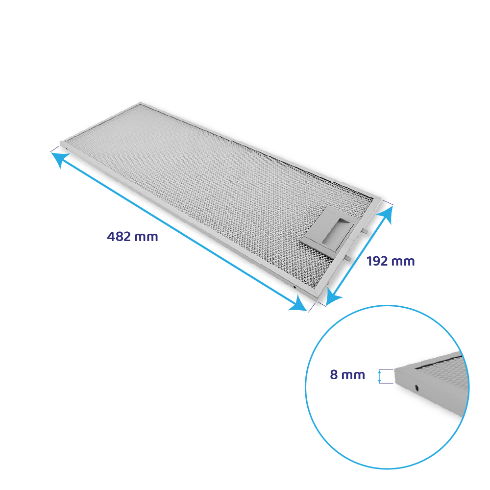 Bosch Metaalfilter 482x192x8mm 11022474