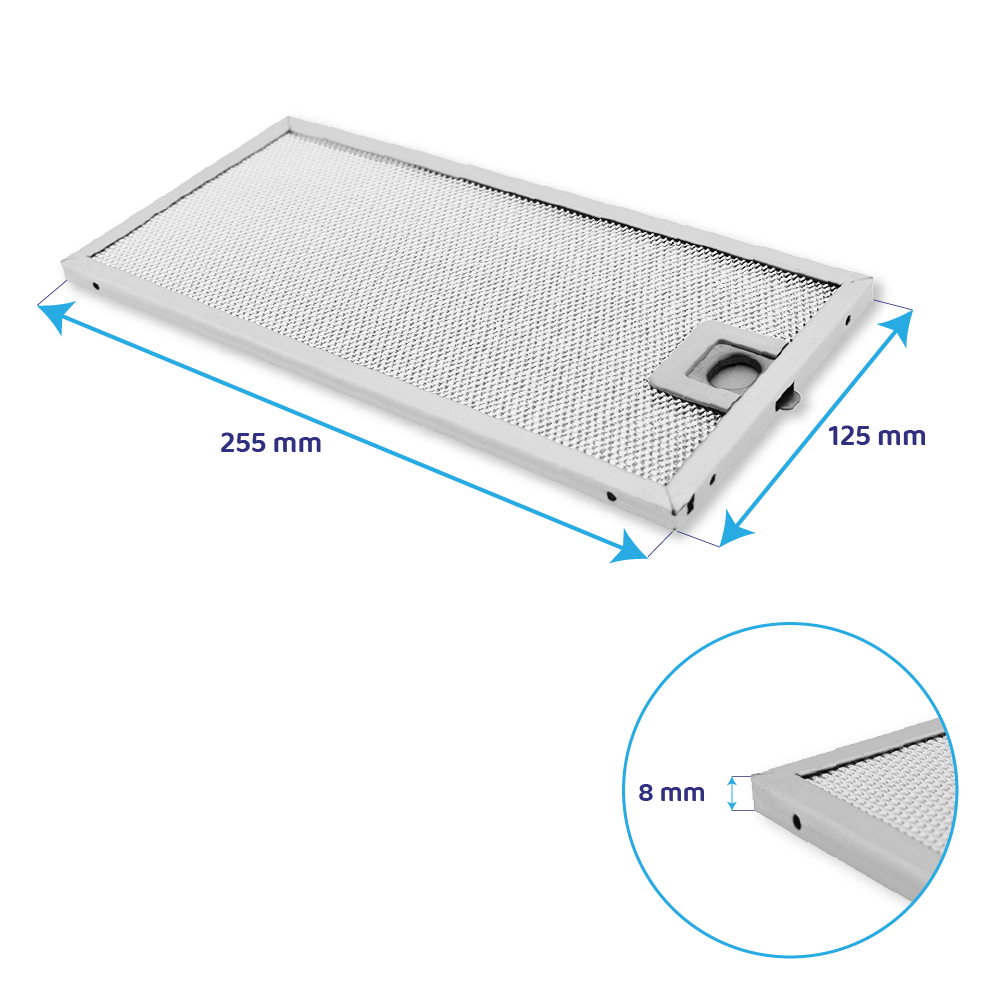 Blaupunkt Metaalfilter 254x124x8mm 1330200454