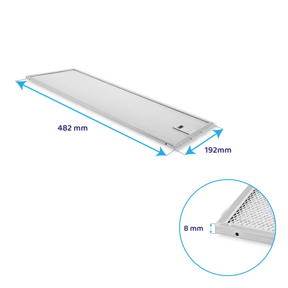 Balay Metaalfilter 482x192mm 3BT264MX/03 / 3BT264MXA/01 / 3BT267MX/03