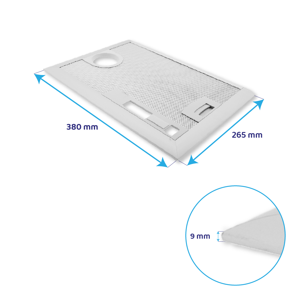 Bosch Metaalfilter 380x265mm 365480 / 00365480 (rechts)