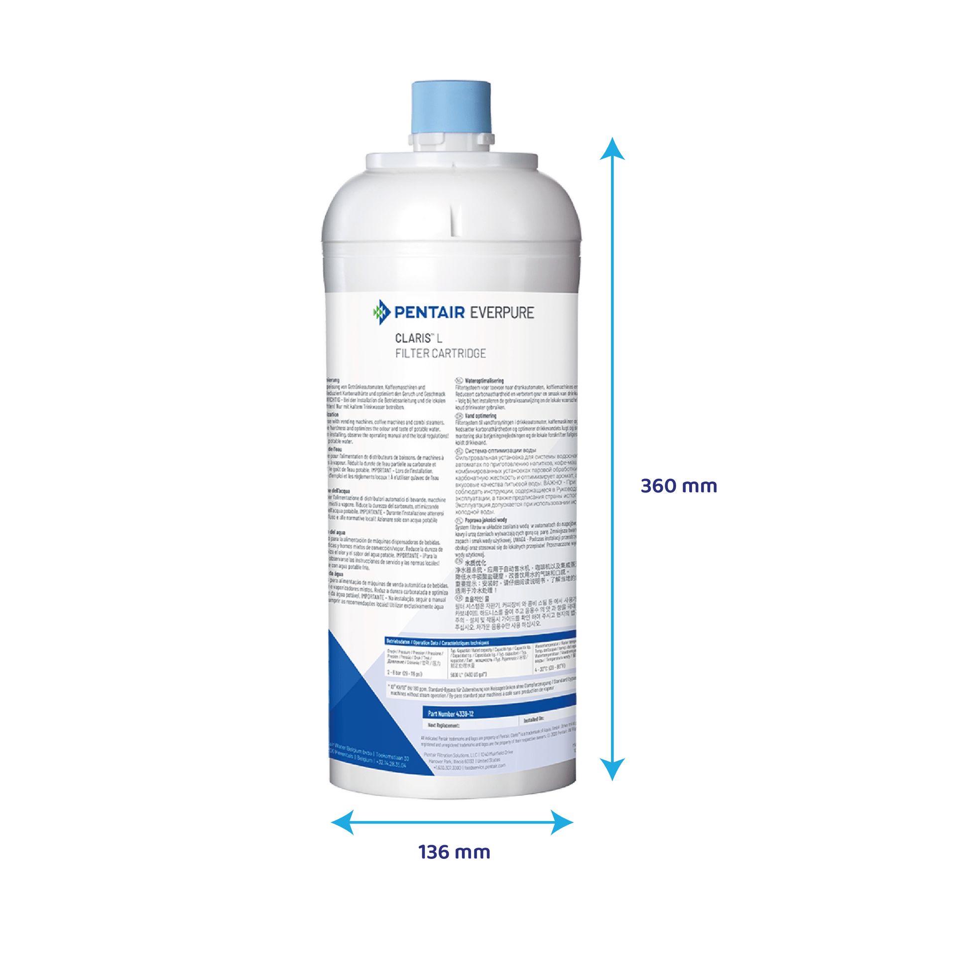 Everpure Claris L Large Waterfilter 4339-12