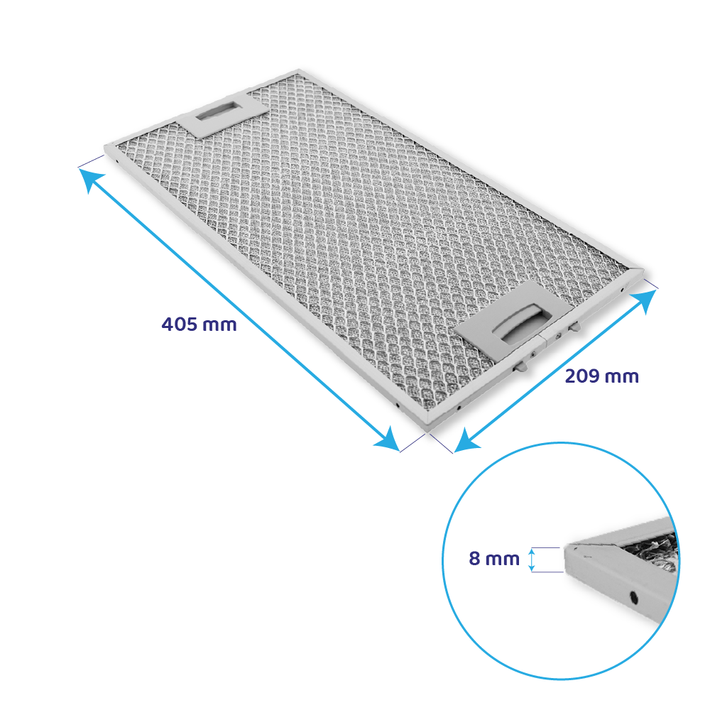 Balay Metaalfilter Set 434105 + 434107 voor- en achterkant (2st.)