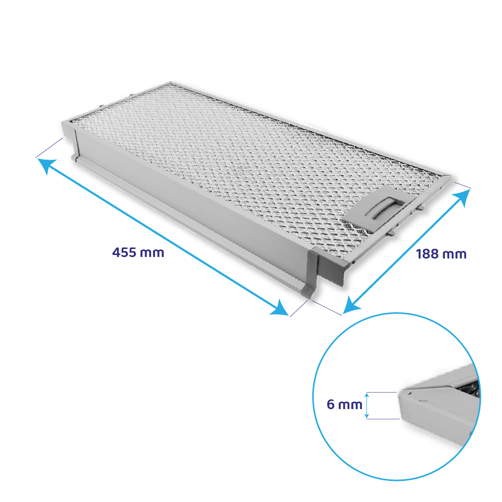 Gaggenau Metaalfilter Set 434105 + 434107 voor- en achterkant (2st.)