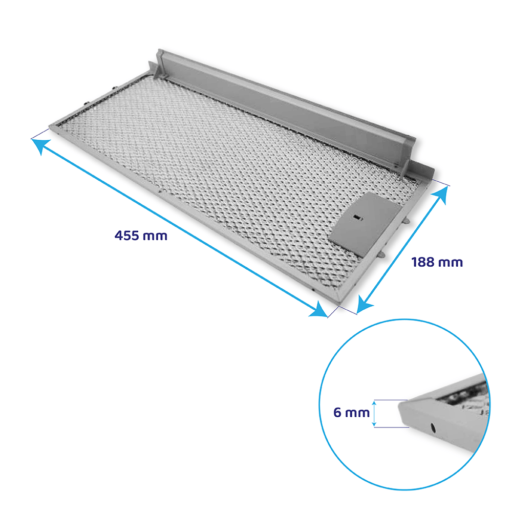 Gaggenau Metaalfilter 455x188mm 434105 / 00434105 (voor)