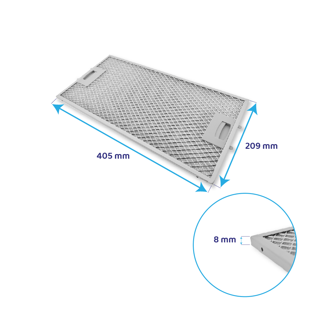 Bosch Metaalfilter 405x209mm 434107 / 00434107 (achter)
