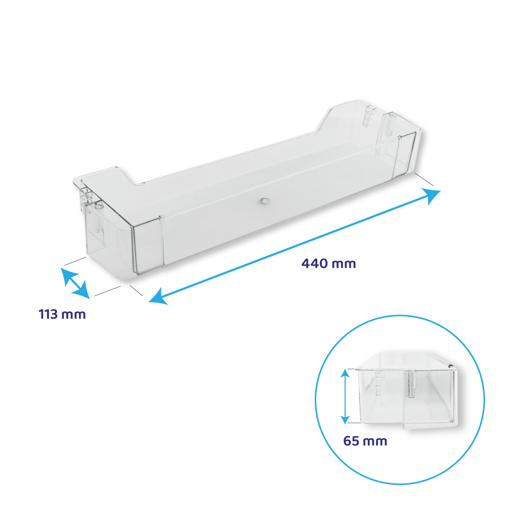 Koelkast Flessenbak geschikt voor Ikea 440x113mm 481010476967