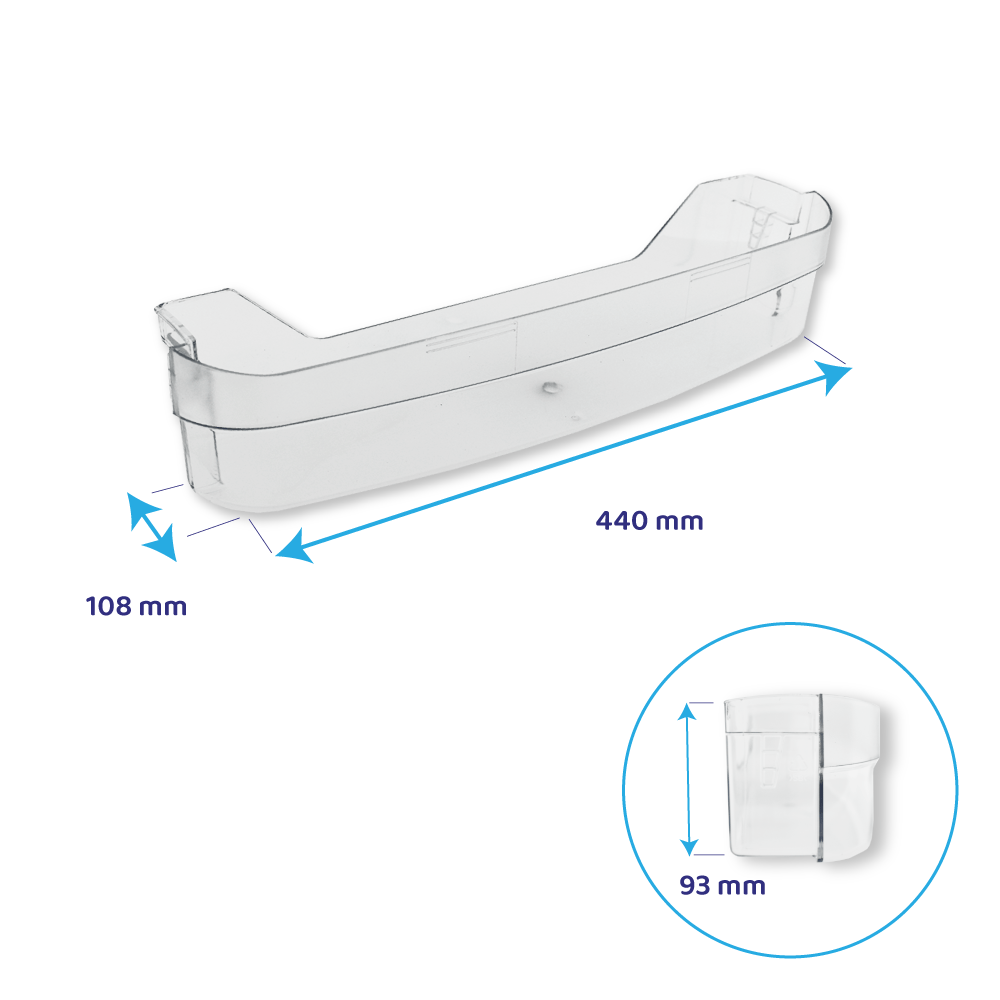 Whirlpool Koelkast Flessenbak 440x108mm / 481241848957