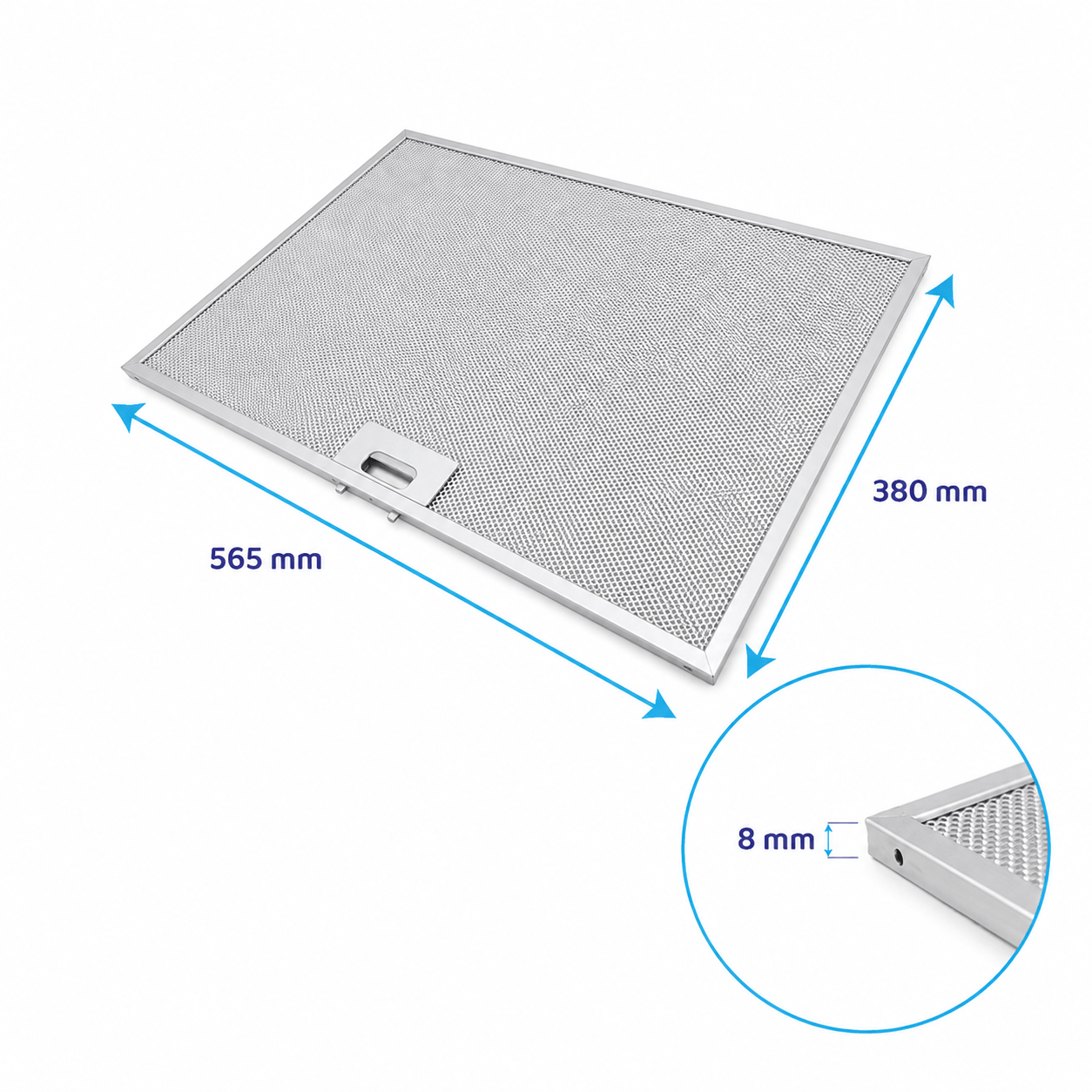 Bauknecht Metaalfilter 565x380x8mm 488000302744