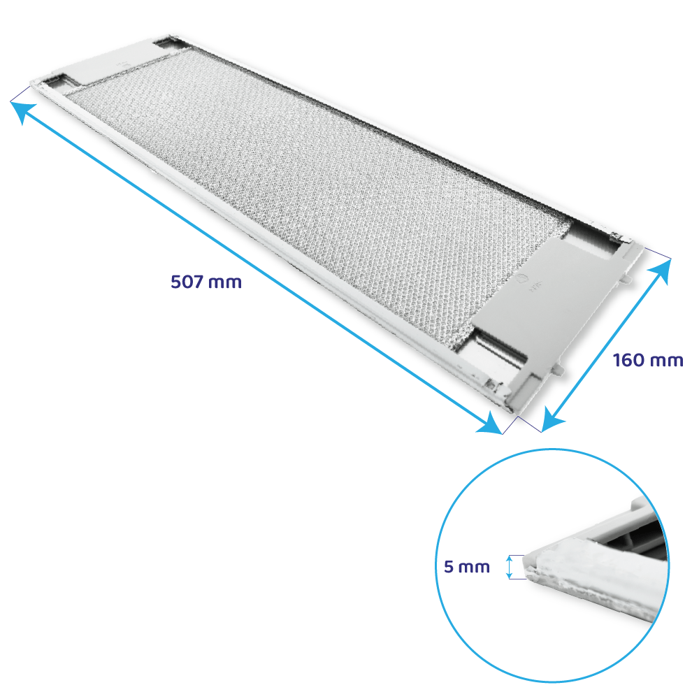 AEG Metaalfilter 507x160mm 50263849007