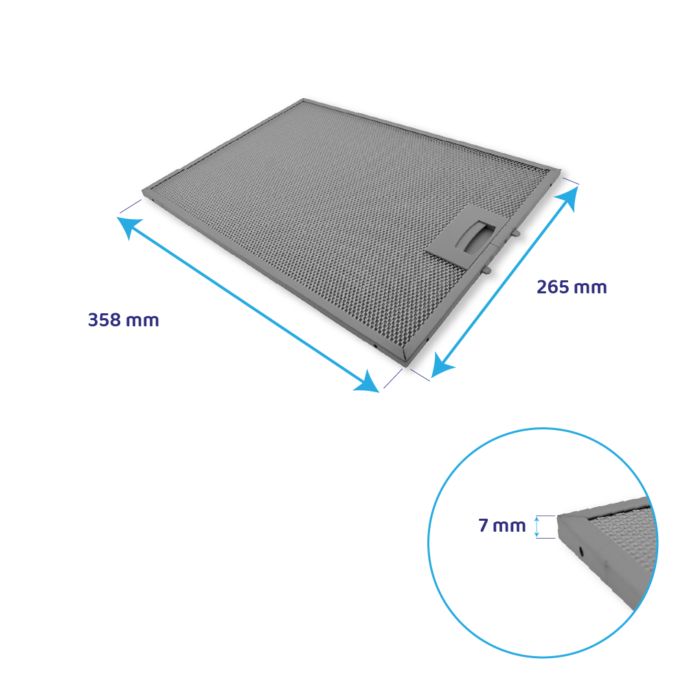 Blaupunkt Metaalfilter 358x265mm 703451