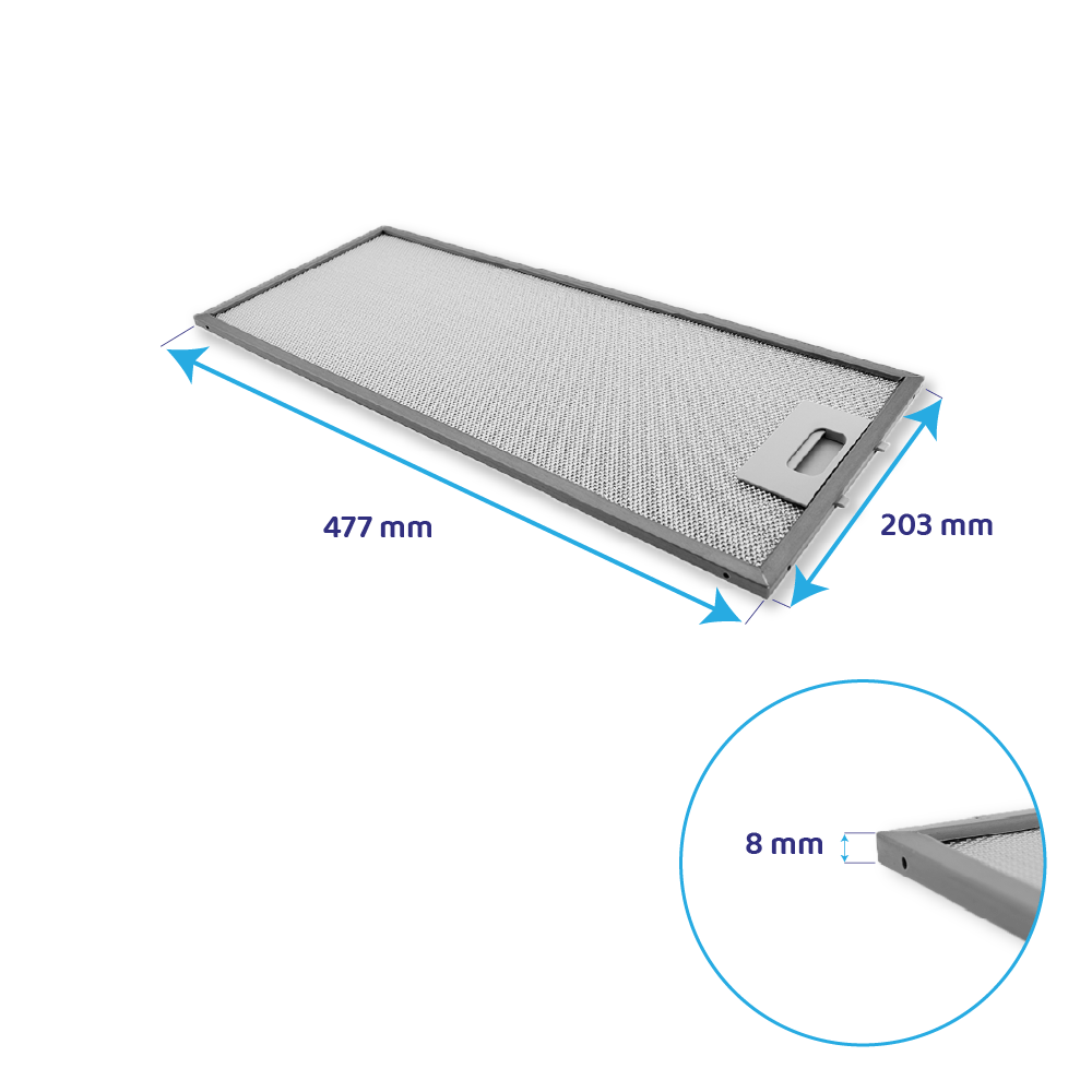 AEG Metaalfilter 477x203x8mm 80877574