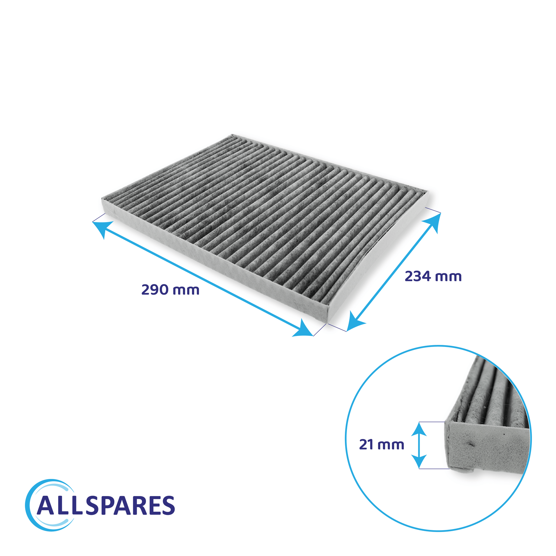 CleanAir Plus Koolstoffilter geschikt voor Gaggenau 11034226  / AA200121 (3st.)