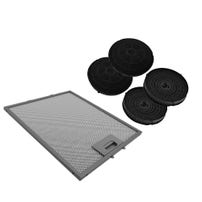 Koolstoffilter (4St.) + Metaalfilter (1St.) geschikt voor Elica Stripe