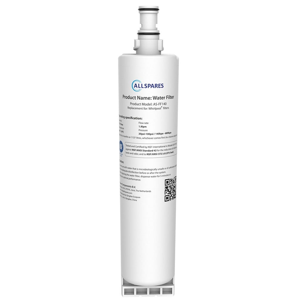 AllSpares Waterfilter voor Koelkast geschikt voor Whirlpool Bauknecht SBS002 / SBS200 / SBS103 / 481281729632