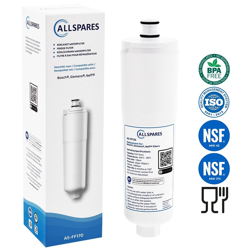 Waterfilter geschikt voor Bosch / Siemens / Balay / Neff / 3M CS-52