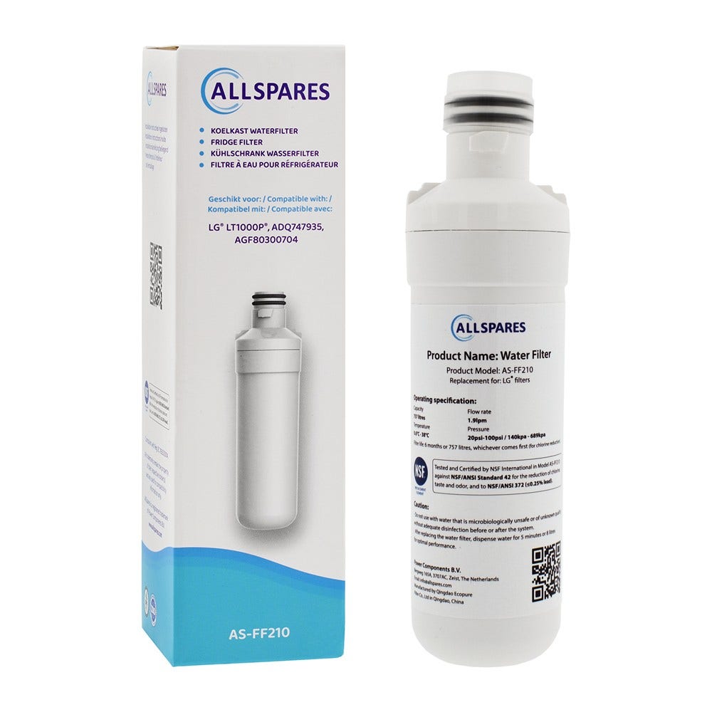 Vervangingsset Koelkast Luchtfilter + Waterfilter LT1000P geschikt voor LG