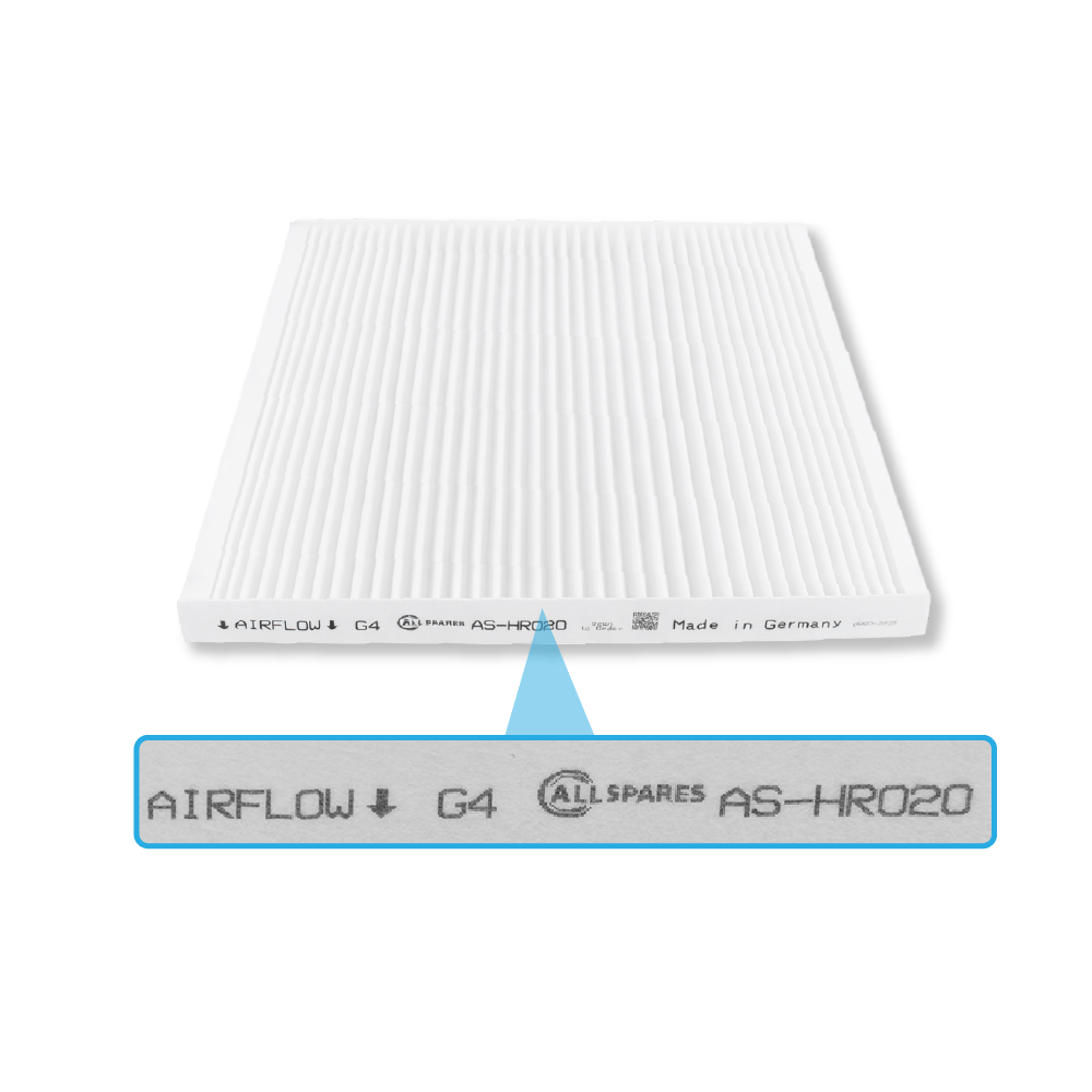 Filter F7/G4 geschikt voor Vasco DX4 / DX5 / DX6 (2st.)