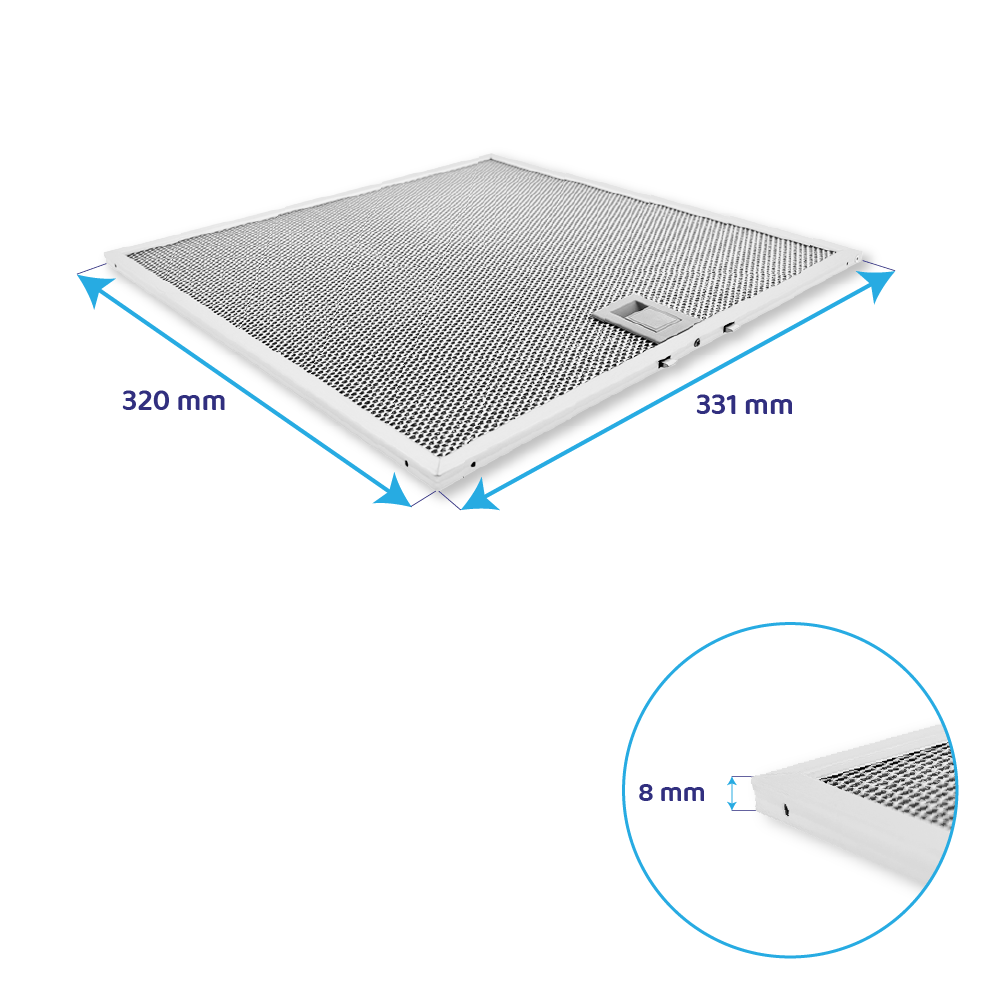 Metaalfilter 320x330mm geschikt voor Balay 362381 / 00362381
