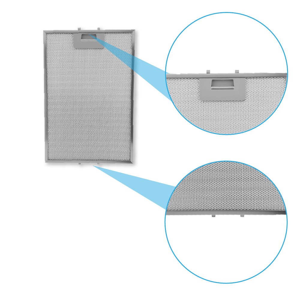 Metaalfilter 365x246x9mm geschikt voor Pelgrim 88019355 / 23865