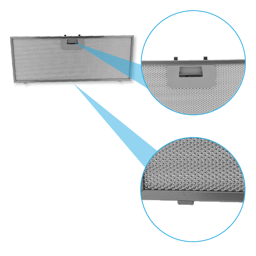 Metaalfilter 458x175x8mm geschikt voor Scholtes 481248058314