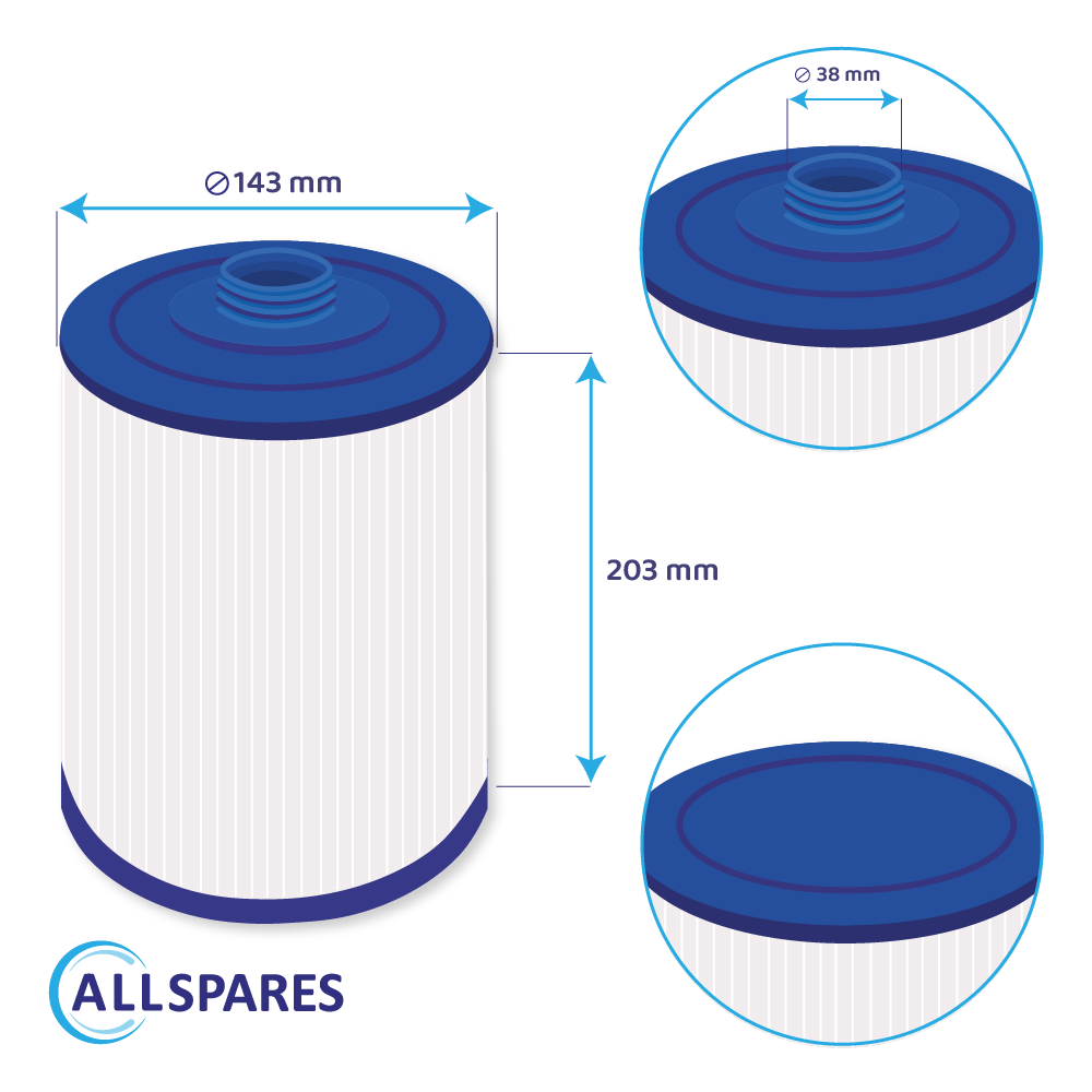 Spa Waterfilter geschikt voor Monarch Spa Sud / MS50