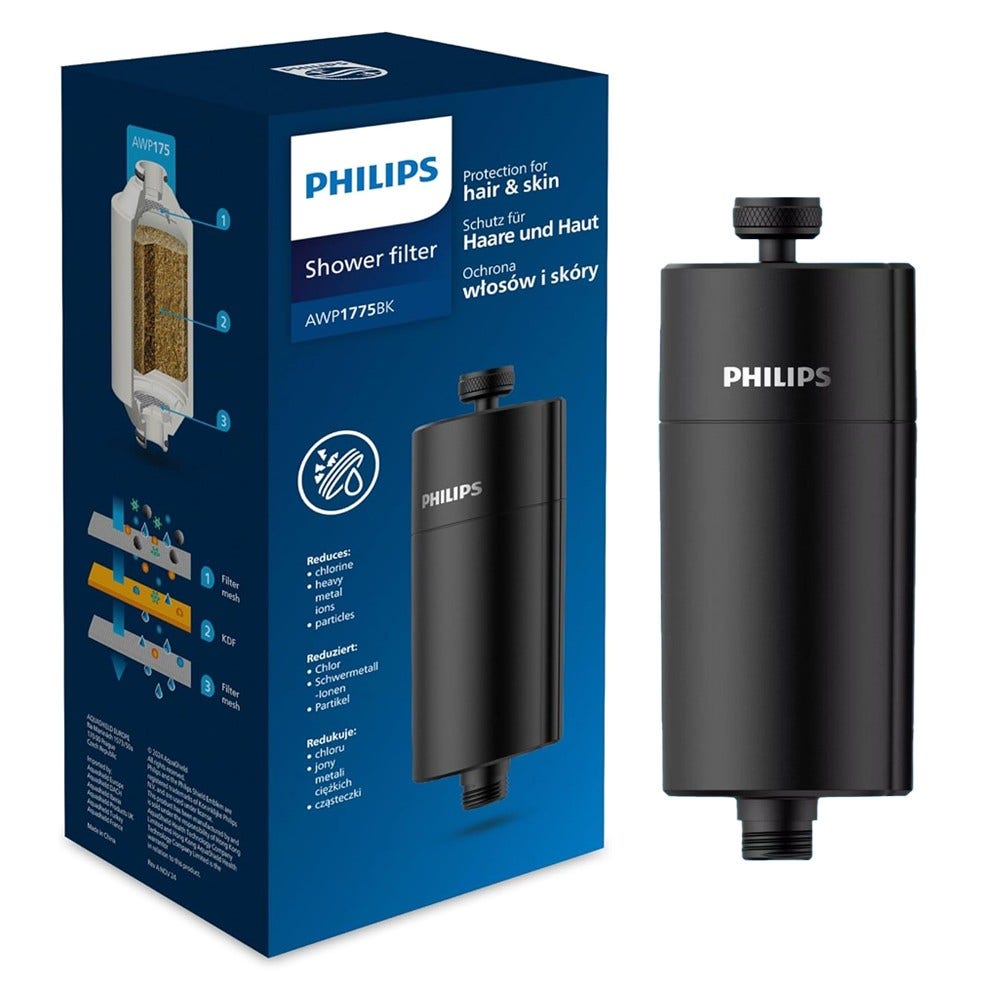 Philips Inline Douchefilter Zwart AWP1775BK