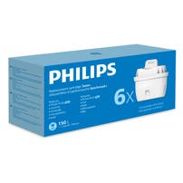 Philips Waterfilter 6-pack (filtert PFAS) compatibel met BRITA Maxtra+
