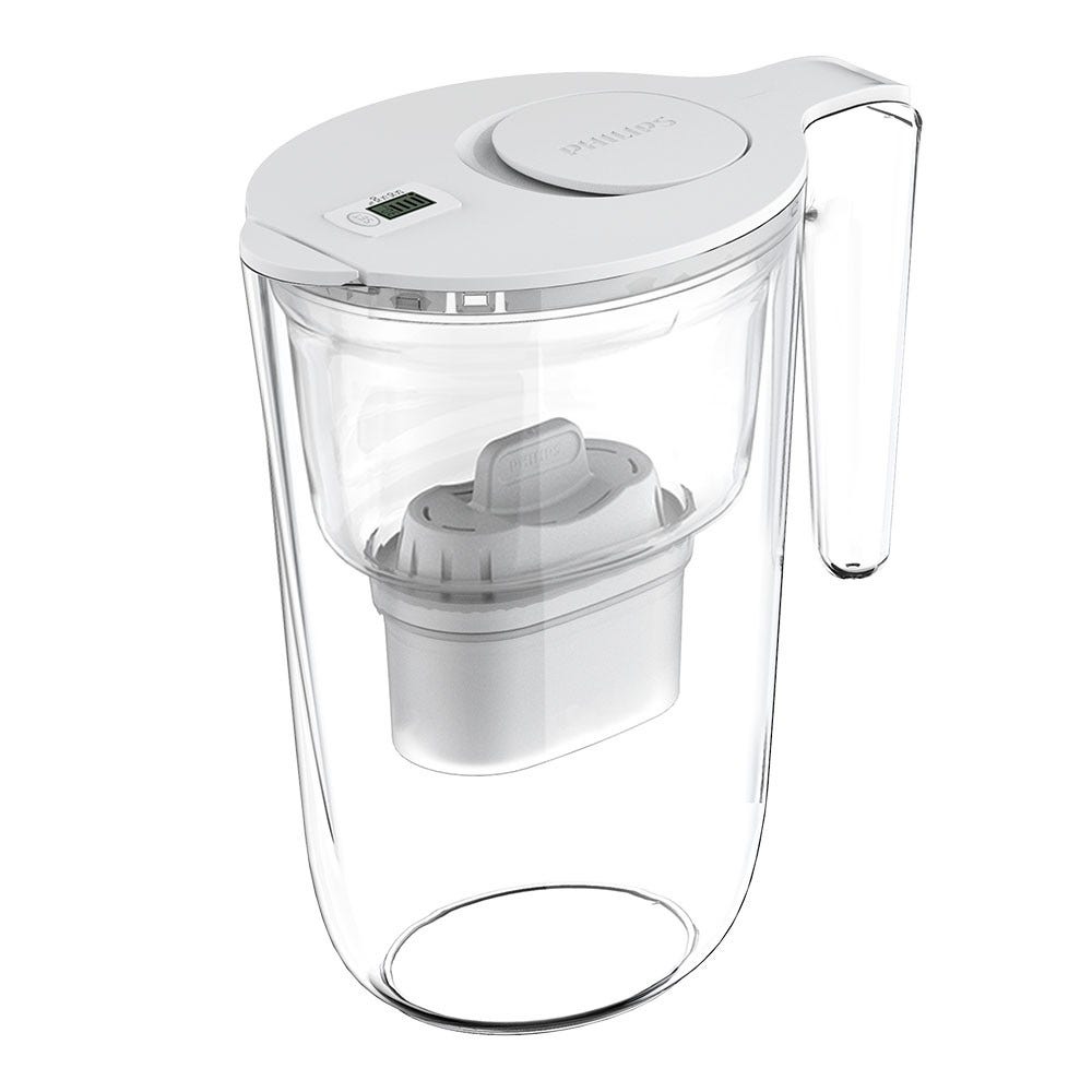Philips Waterfilterkan 3.4L + 3 Micro X-Clean Waterfilter (filtert PFAS) AWP2953WHT3