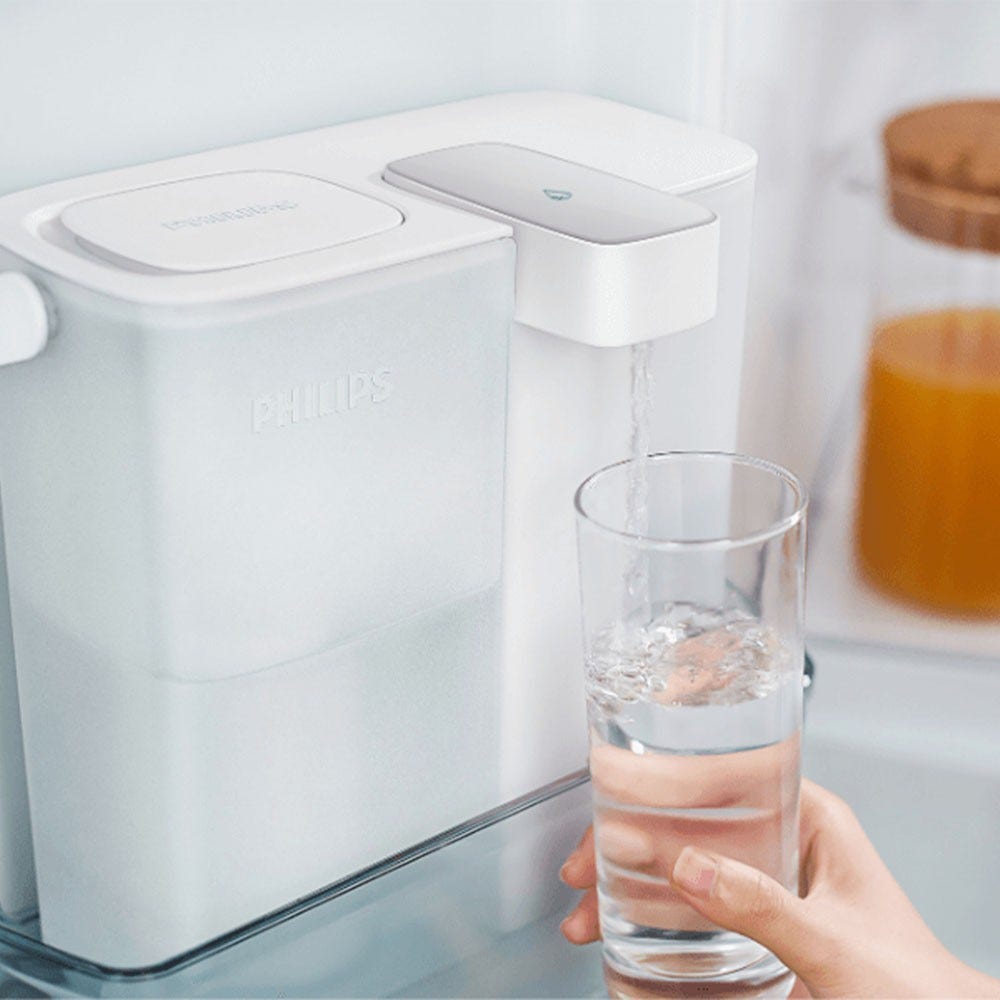 Philips Micro X-Clean Instant Waterfilterkan + Waterfilters (3St.) AWP2980WH3