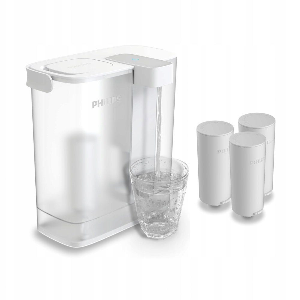 Philips Micro X-Clean Instant Waterfilterkan + Softening+ Waterfilters (3St.) AWP2980WHS3