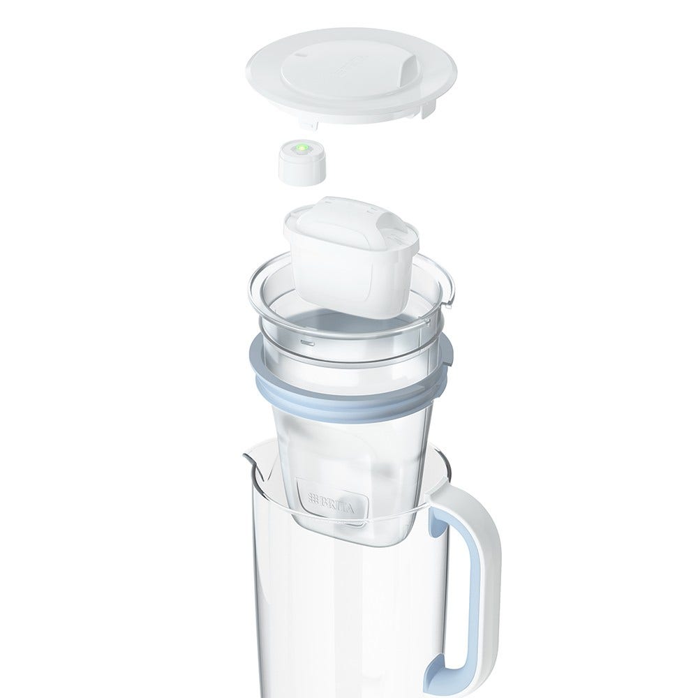 BRITA Glazen Waterfilterkan 2.5L + 7 MAXTRA PRO Waterfilters (filtert PFAS)