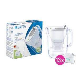 BRITA Style Waterfilterkan + 13 MAXTRA PRO Waterfilters (filtert PFAS)