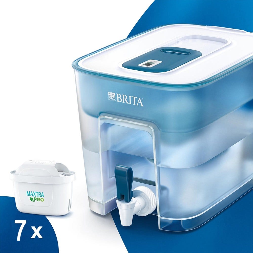 BRITA Waterfilterstation Flow 8.2L + 7 MAXTRA PRO Waterfilters (filtert PFAS)