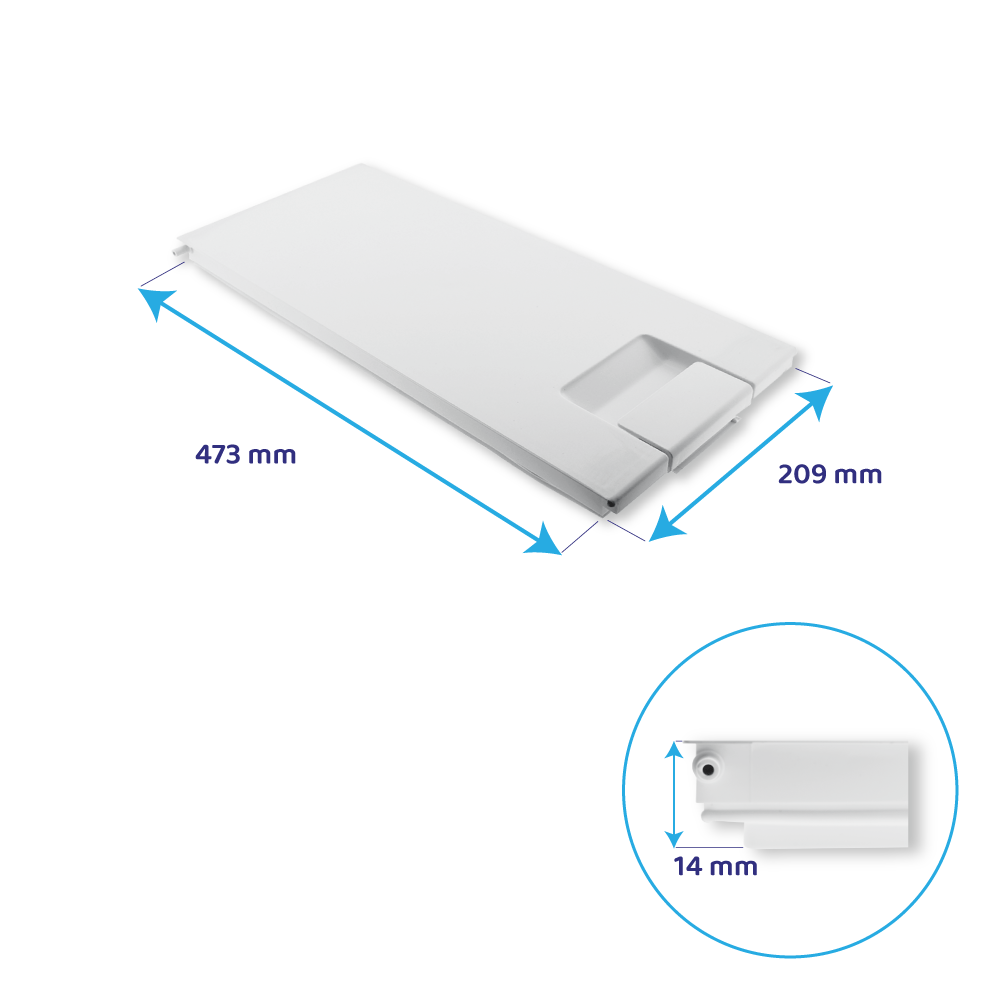 Whirlpool Vriesvakdeur 473x209mm / C00063308