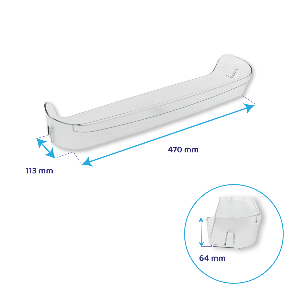 Whirlpool Koelkast Flessenbak 470x113mm / C00272782