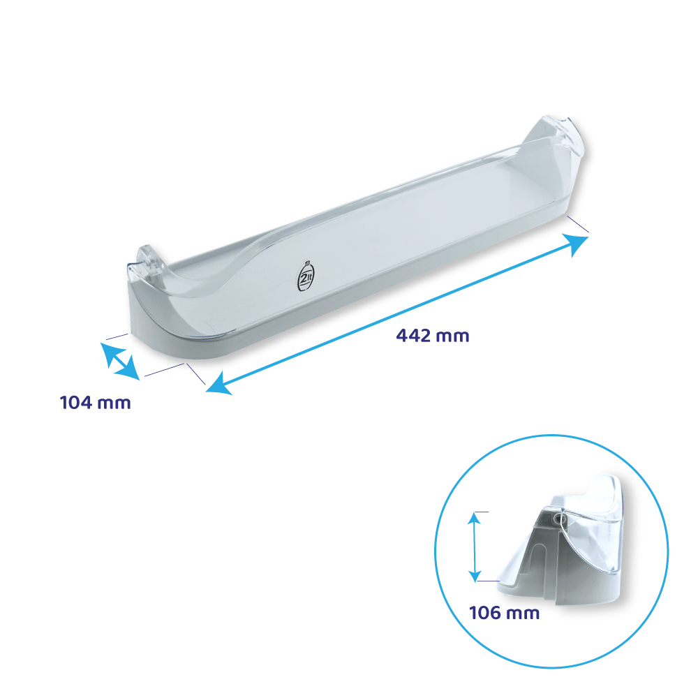 Indesit Koelkast Flessenbak 442x104mm / C00283225