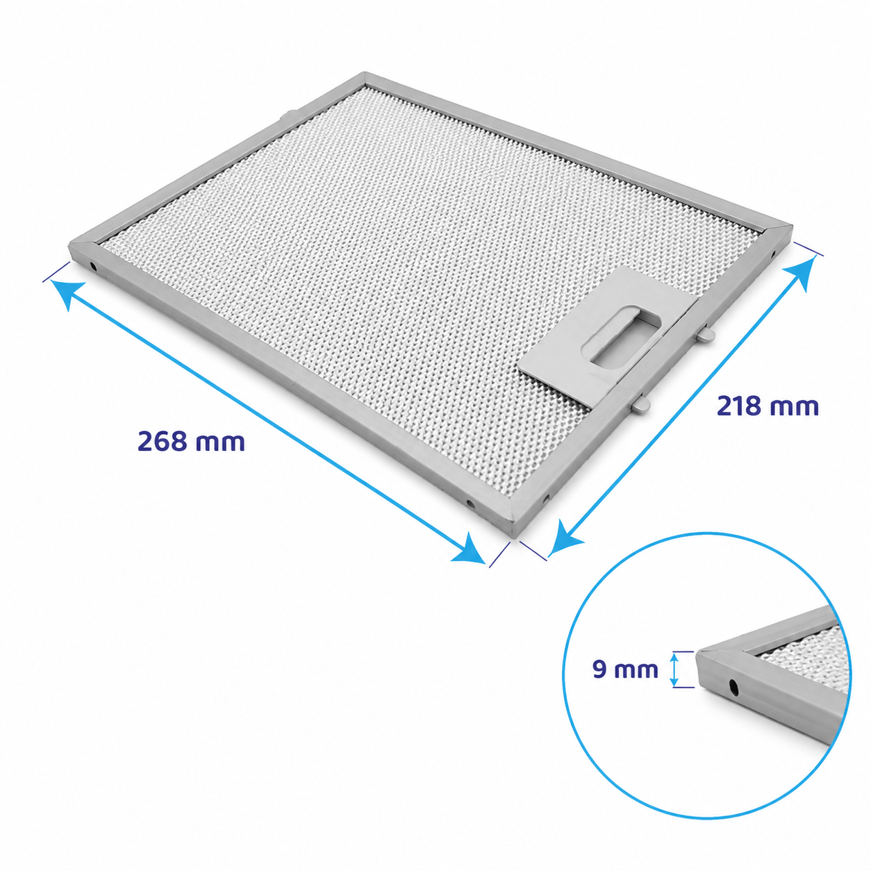 Turboair Metaalfilter 268x218x9mm GF01DD