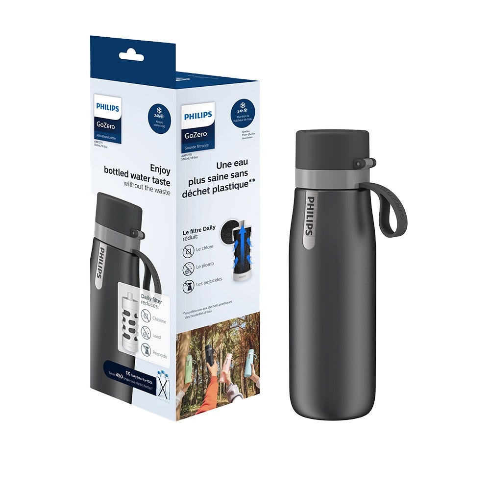 Philips GoZero Daily Insulated Drinkfles (550 ml) Grijs AWP2771GRR