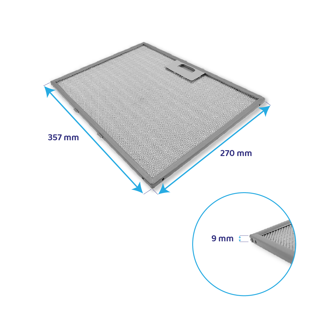 Elica Metaalfilter 357x270x9mm GRI0121275A