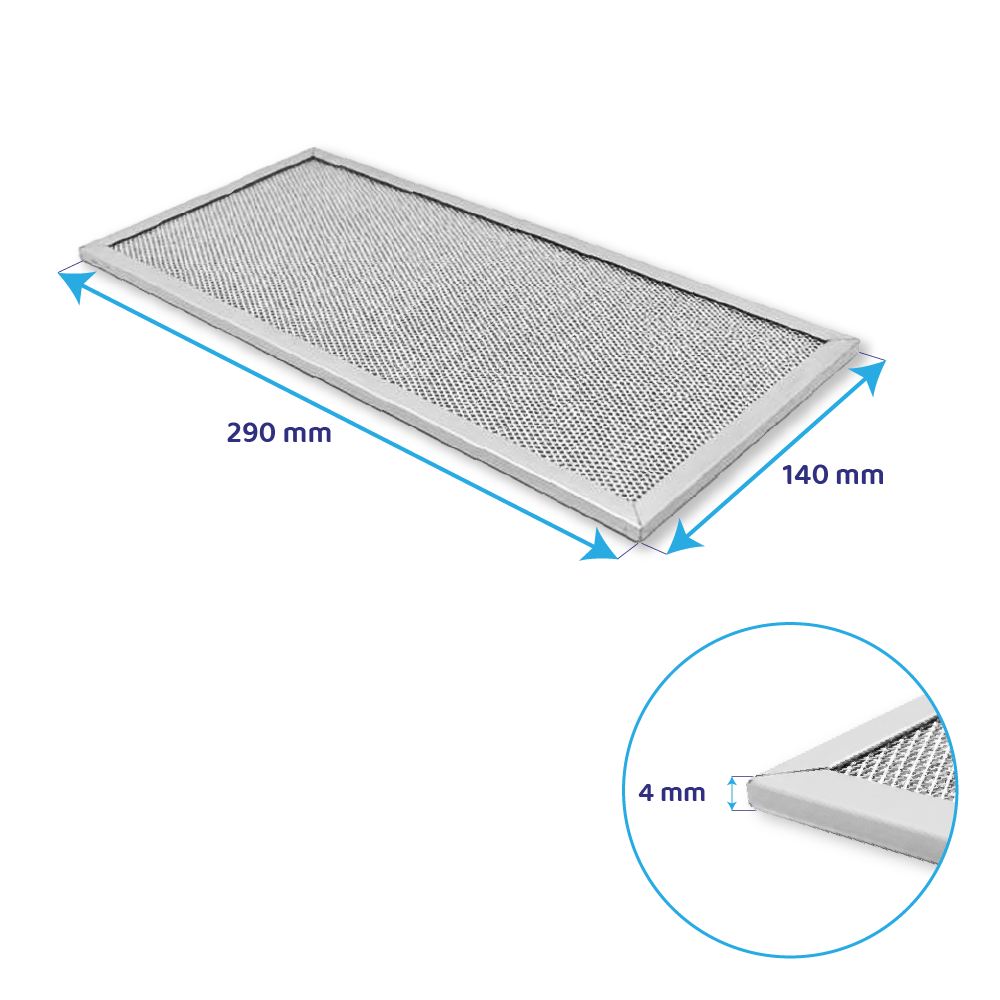 Elica Metaalfilter 290x140mm GRI0122492