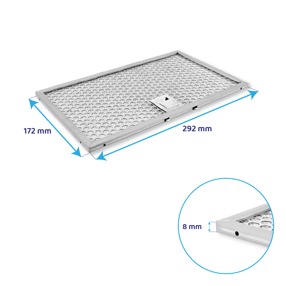 Elica Metaalfilter 172x291mm GRI0141805A