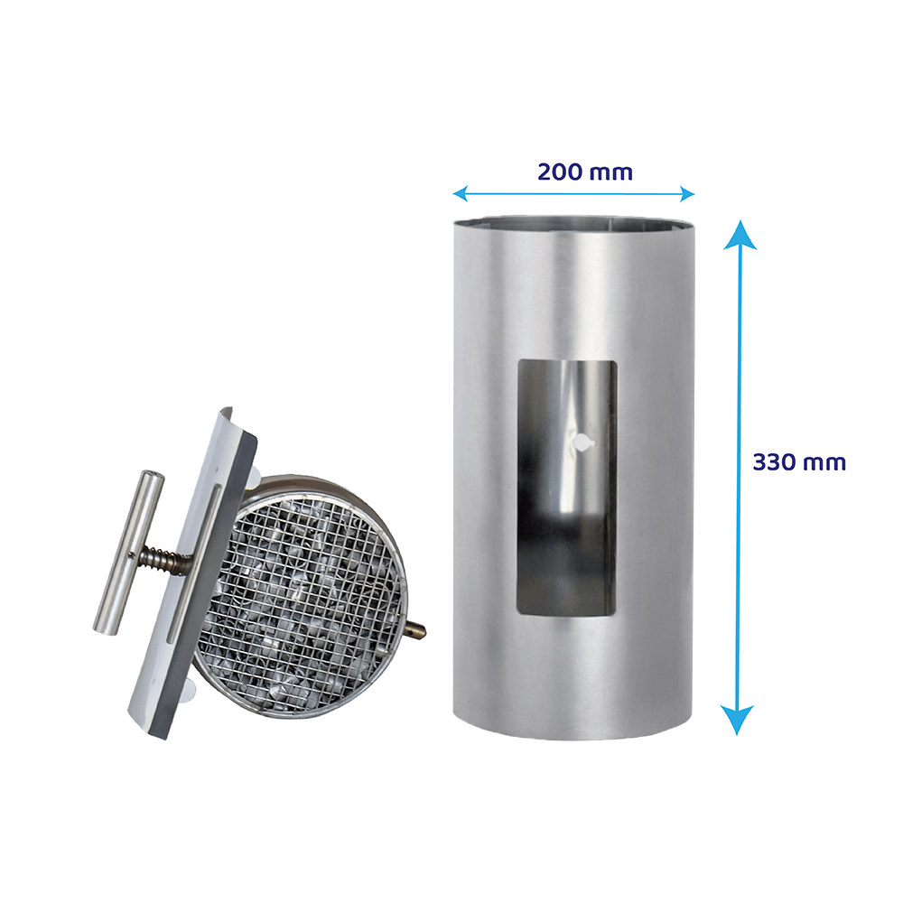 ABCAT® Houtrookfilter Ø200x330mm RVS 