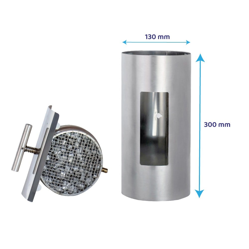 ABCAT® Houtrookfilter Ø130x300mm RVS