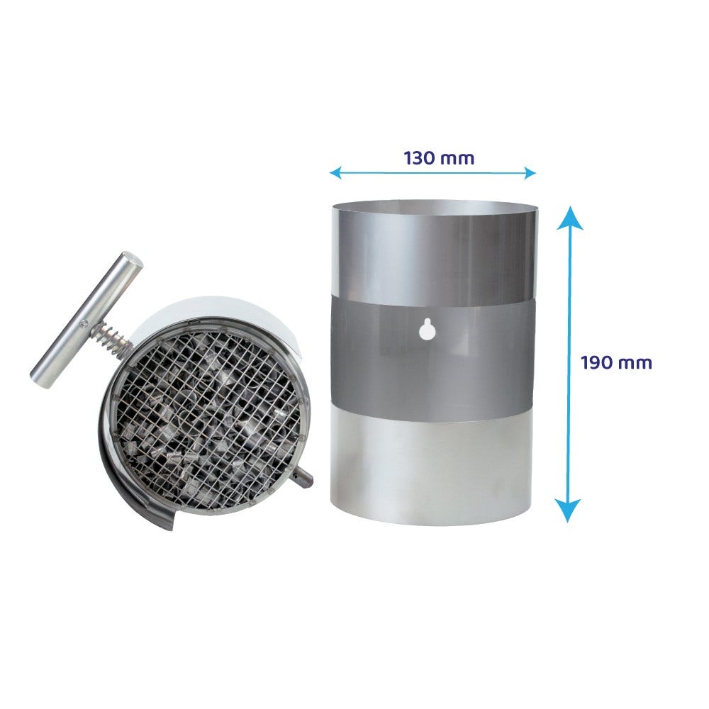 ABCAT® Houtrookfilter Achterafvoer Ø130x190mm RVS