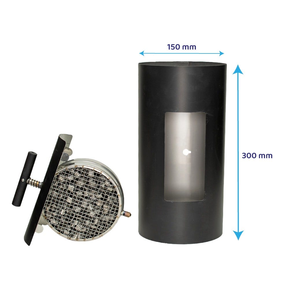 ABCAT® Houtrookfilter Ø150x300x2mm Zwart