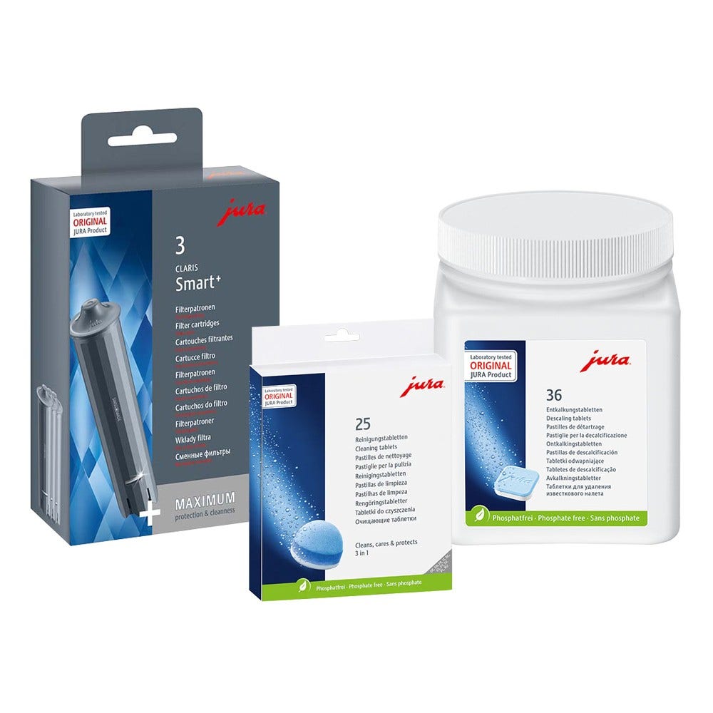 Jura Onderhoudsset Koffiemachine Ontkalkingstabletten + Reinigingstabletten + Filterpatronen
